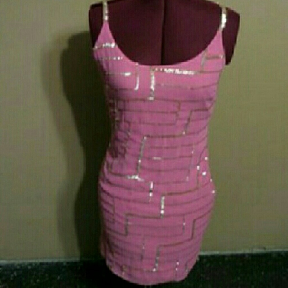 Pink Geometric Dress NWT
